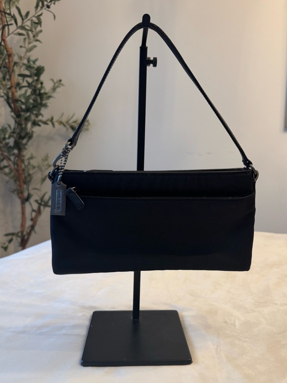 Coach Mercer Demi Hand/Shoulder Bag Convertible to Wristlet Nylon w Leather Trim - Picture 1 of 15